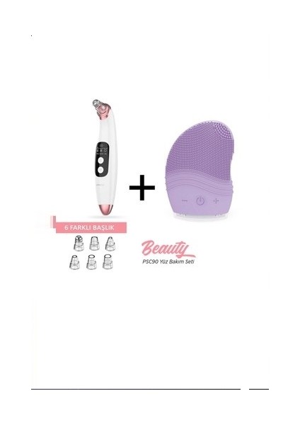 Yüz Bakım Seti Siyah Nokta ve Yüz Temizleme Cihazı Mor