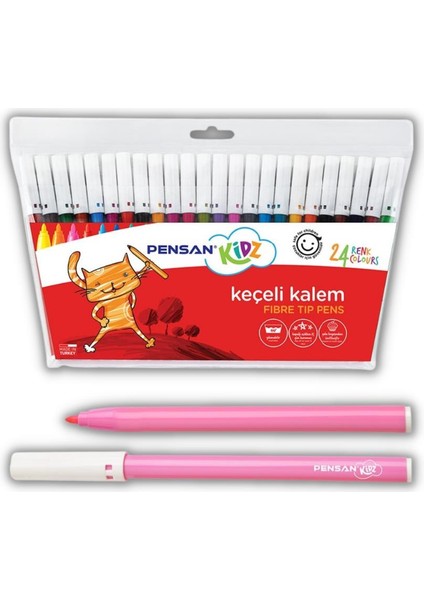 Keçeli Kalem 24 Renk Pensan Keçeli Kalem 24 Lü 1 Paket