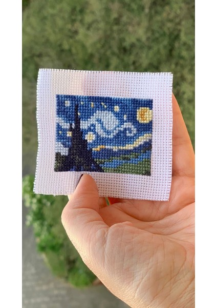 Yıldızlı Gece Dmc Muline Minyatür Etamin Kiti 10X10CM