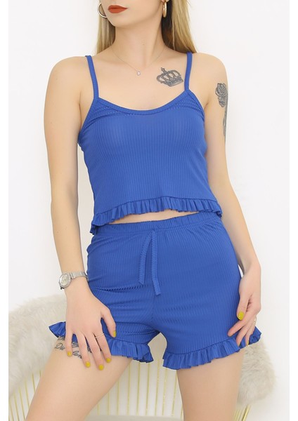 Şortlu Takım Saks - 8569.102.