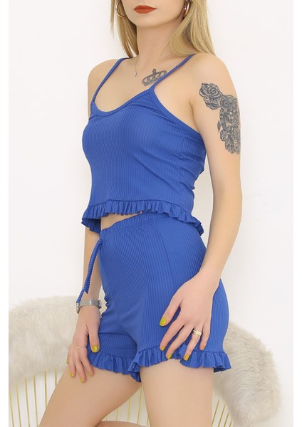 Şortlu Takım Saks - 8569.102. modelleri