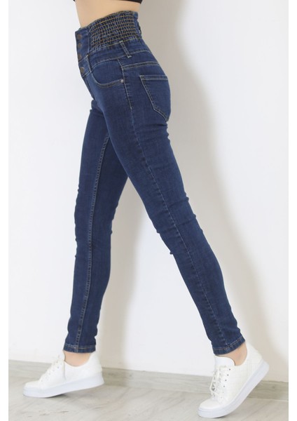 Düğmeli Kot Pantolon Koyumavi - 3019.1322. modelleri