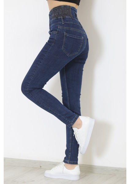 Düğmeli Kot Pantolon Koyumavi - 3019.1322. indirimleri