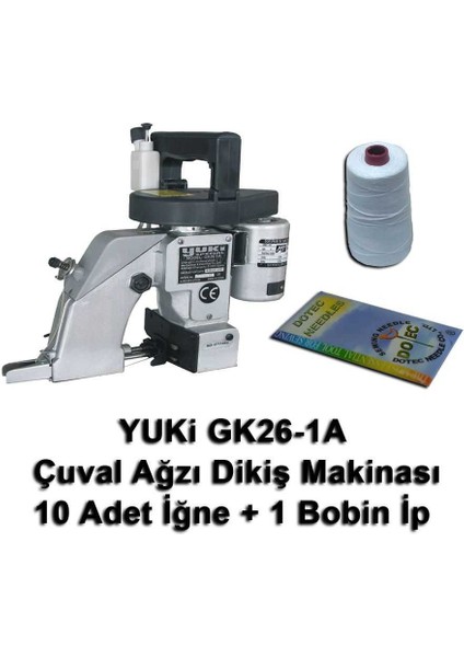 GK26-1A Çuval Ağzı Dikiş Makinası + 10 Adet Iğne + 1 Bobin Ip