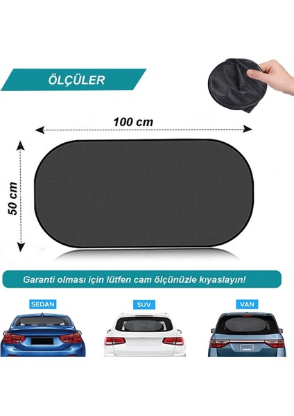 Araç Arka Cam Vantuzlu Güneşlik Perde Araba Oto Araç Perdesi (100X50CM) modelleri