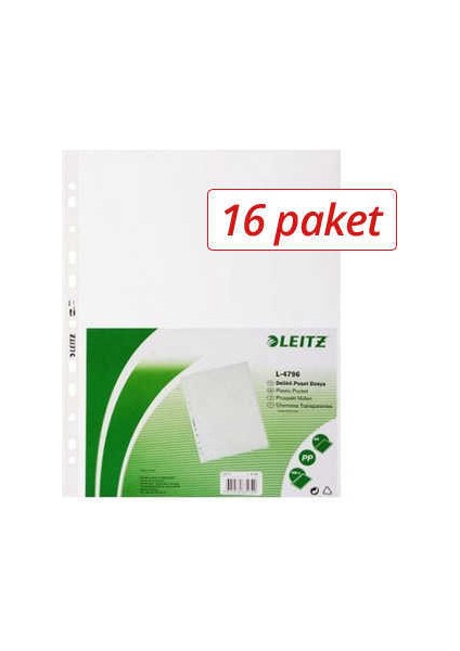 16 Paket A4 Poşet Dosya 100'lü 4796