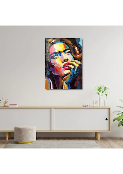 Artofwalldesign ''fantastik Kadın Portresi'' Cam Tablo Uv