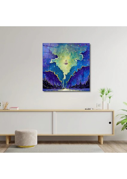 Artofwalldesign ''eski Korsan Gemisi'' Cam Tablo Uv