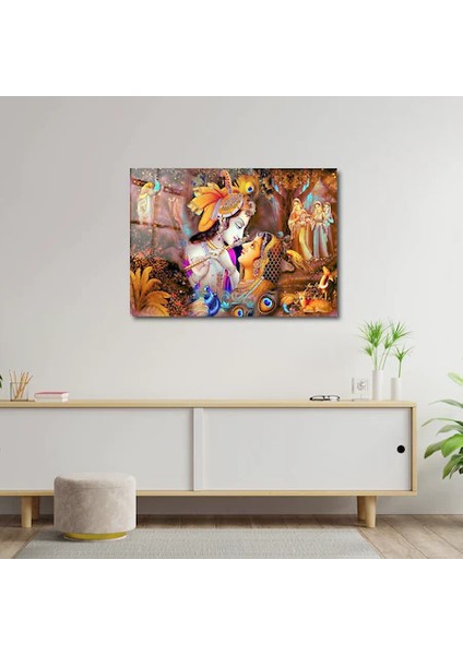 Artofwalldesign''radha Krishna Boyama Sanat Poster'' Cam Tablo Uv