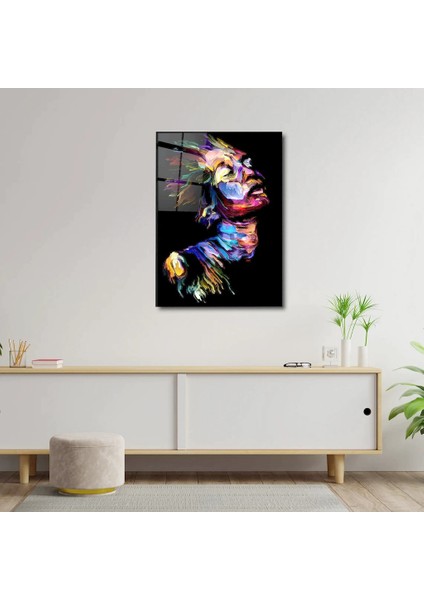 Artofwalldesign ''soyut Kadın Yüzü'' Cam Tablo Uv