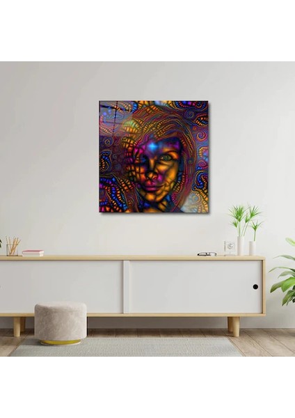 Artofwalldesign ''çağdaş Boyama Güzel Kız'' Cam Tablo Uv