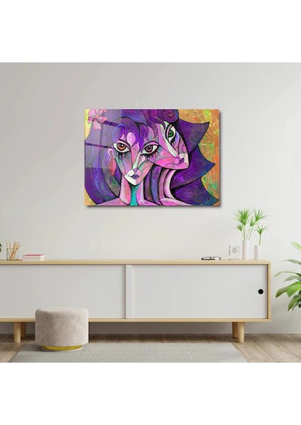 Artofwalldesign '' Kadın Portre Kız'' Cam Tablo Uv