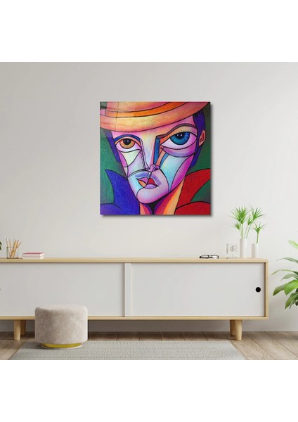 Artofwalldesign ''renkli Kübizm Tasarım Ifadesi'' Cam Tablo Uv