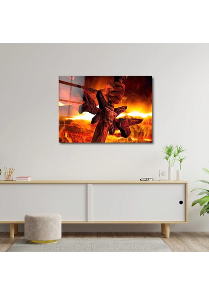 Artofwalldesign ''şehir Manzarası'' Cam Tablo Uv