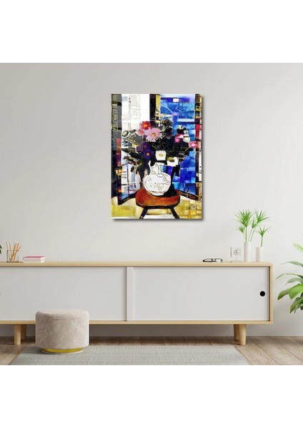 Artofwalldesign ''natürmort Buket Vazo'' Cam Tablo Uv