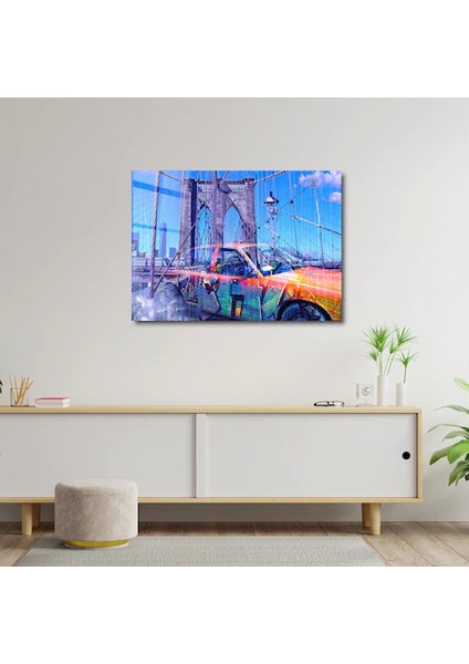 Artofwalldesign ''sarı Kabin'' Cam Tablo Uv
