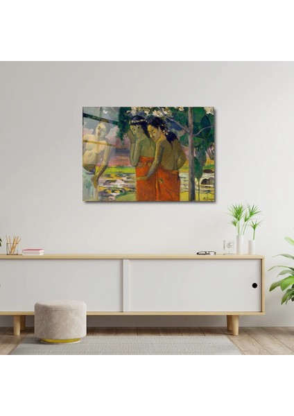 Artofwalldesign ''üç Tahiti Kadın'' Cam Tablo Uv