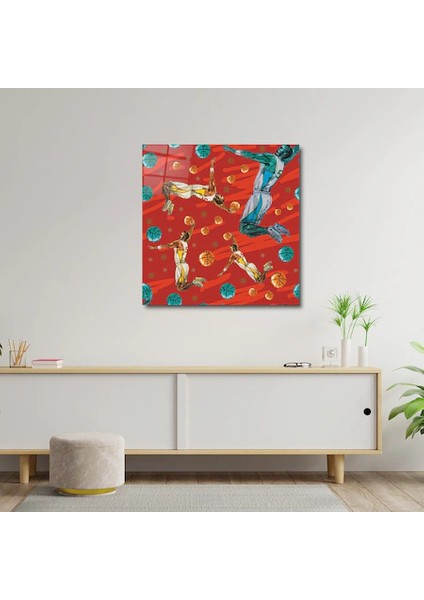 Artofwalldesign ''basketbol Oyuncusu'' Cam Tablo Uv