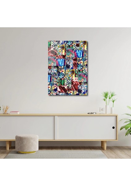 Artofwalldesign ''dikişsiz Renkli Soyut'' Cam Tablo Uv