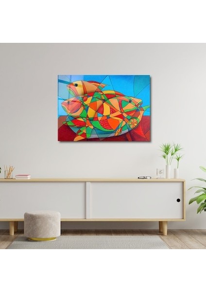 Artofwalldesign ''natürmort Kübizm'' Cam Tablo Uv
