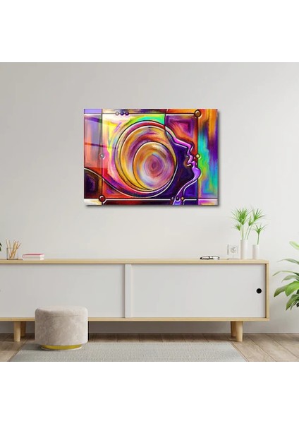 Artofwalldesign ''düşünce Sanatsal Arka Plan'' Cam Tablo Uv