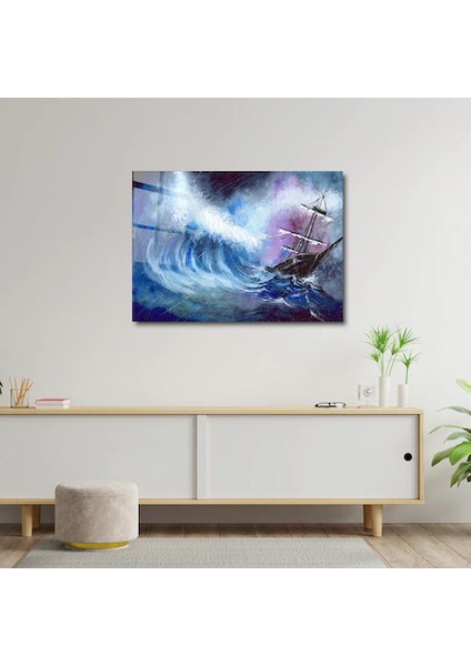 Artofwalldesign ''devasa Dalgalar'' Cam Tablo Uv