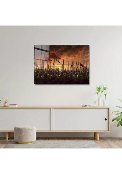 Artofwalldesign ''ortaçağ Savaşı'' Cam Tablo Uv