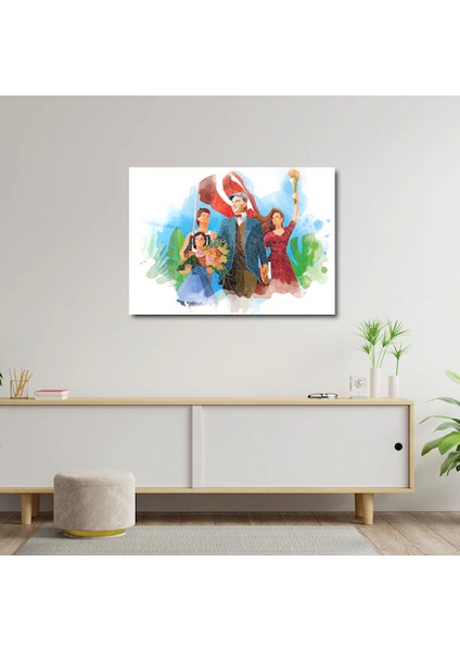 Artofwalldesign ''ilk Cumhurbaşkanı Mustafa Kemal'' Cam Tablo Uv