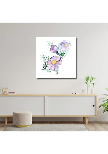 Artofwalldesign ''suluboya Çiçekleri'' Cam Tablo Uv