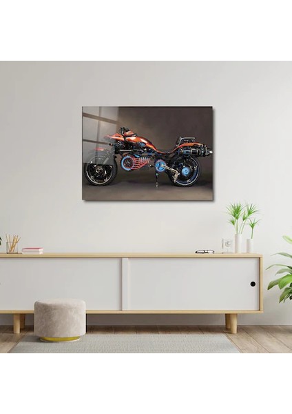 Artofwalldesign ''fütüristik Motosiklet Konsepti'' Cam Tablo Uv