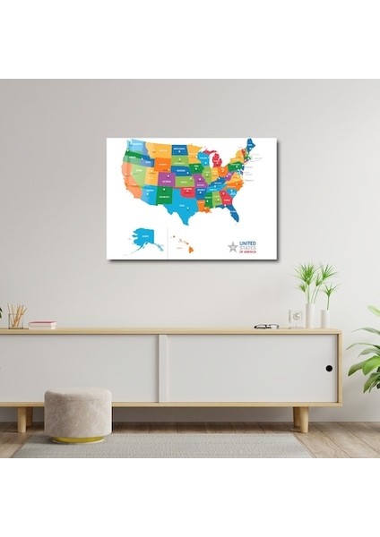 Artofwalldesign ''amerika Birleşik Devletleri'' Cam Tablo Uv
