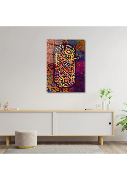 Artofwalldesign''canlı Islami Kaligrafi'' Cam Tablo Uv