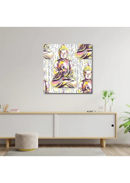 Artofwalldesign ''budizm Yoga Figürü '' Cam Tablo Uv