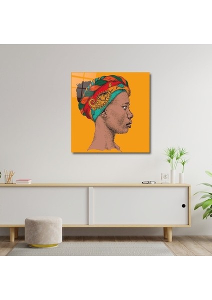 Artofwalldesign ''afrikalı Amerikalı Kız'' Cam Tablo Uv