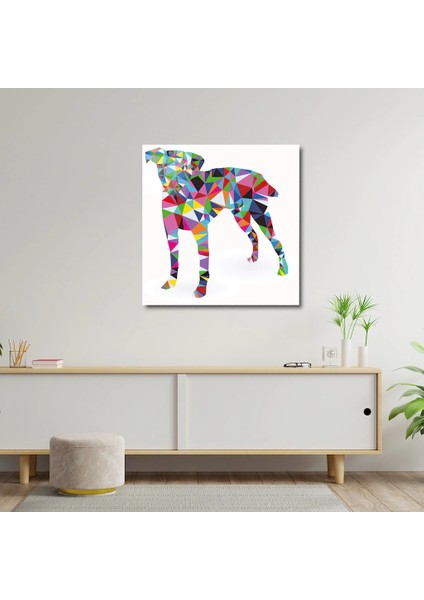 Artofwalldesign ''köpek Çokgen Tarzı'' Cam Tablo Uv