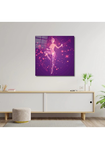 Artofwalldesign ''ışıltılı Çizgiler'' Cam Tablo Uv