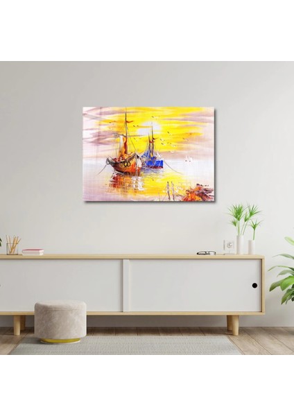 Artofwalldesign ''venedik Gemisi'' Cam Tablo Uv
