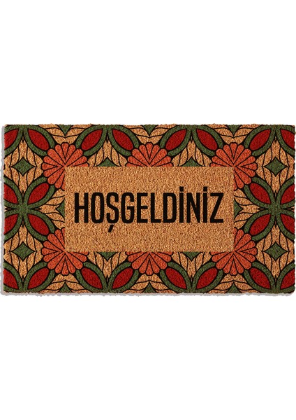 Desenli Hoşgeldiniz Kapı Paspası