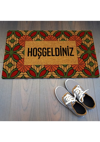 Desenli Hoşgeldiniz Kapı Paspası