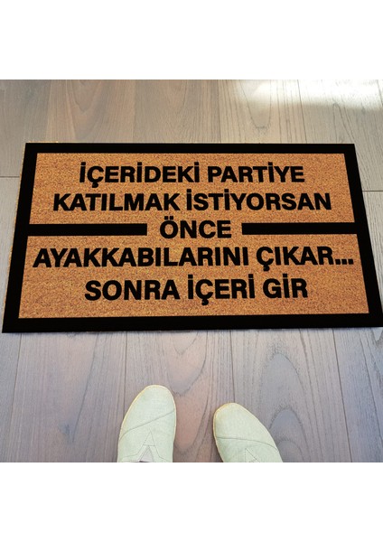 Yazılı Koko Paspas Kapı Önü Paspası Kıl Paspas Dış Kapı Paspası