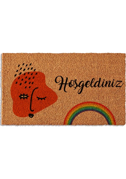 Gökkuşağı Hoşgeldiniz Kapı Önü Paspası