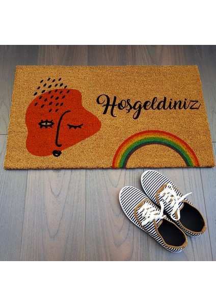 Gökkuşağı Hoşgeldiniz Kapı Önü Paspası