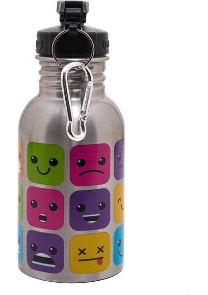 Unisex Mikro Çelik Matara 400 ml Emoji Termos 2839 fırsatları