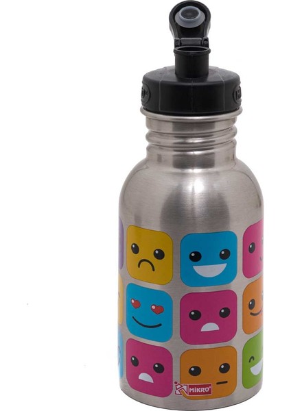 Unisex Mikro Çelik Matara 400 ml Emoji Termos 2839 indirimleri