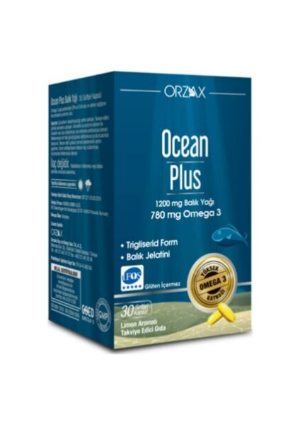 Ocean Plus 1200 Mg Omega3 Balık Yağı 50 Kapsül