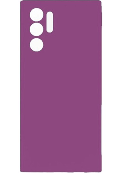 Samsung Galaxy S22 Ultra Lila Silikon Rubber Kılıf Arka Kapak