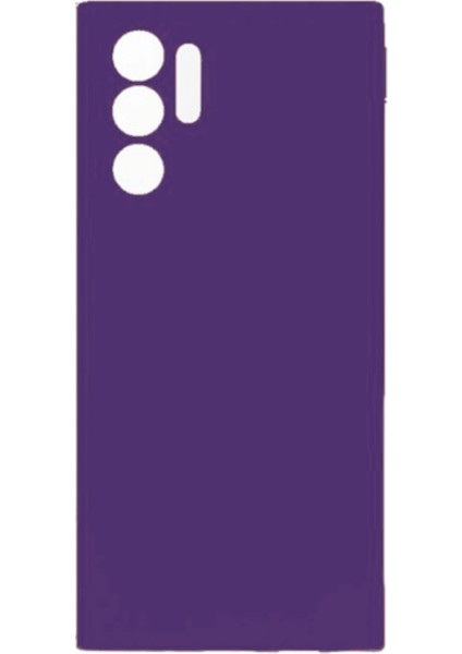 Samsung Galaxy S22 Ultra Mor Silikon Rubber Kılıf Arka Kapak
