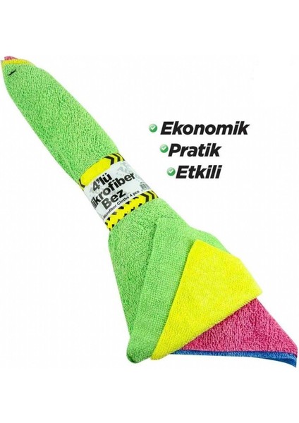 Mikrofiber Temizlik Bezi Araba Yıkama Bezi Mutfak Bezi 4 Lü fiyatları
