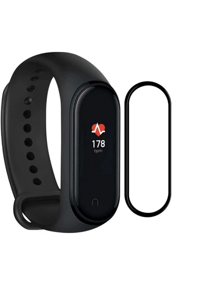 Xiaomi Mi Band 6 Ekran Koruyucu 3D Kavisli Tam Kaplama Pmma