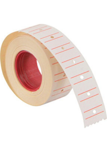 12 mm * 21 mm Beyaz Moteks 800'LÜ Etiket 1 Paket (12 Rulo)